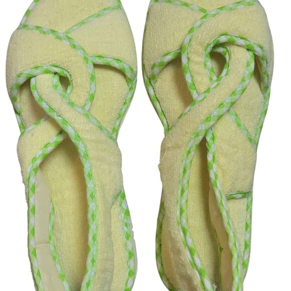 Angel Treads Shoes - NWOT Vintage Terry Cloth Angel Treads House slippers Open Toe Women's Size 7